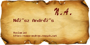 Nász András névjegykártya