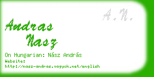 andras nasz business card
